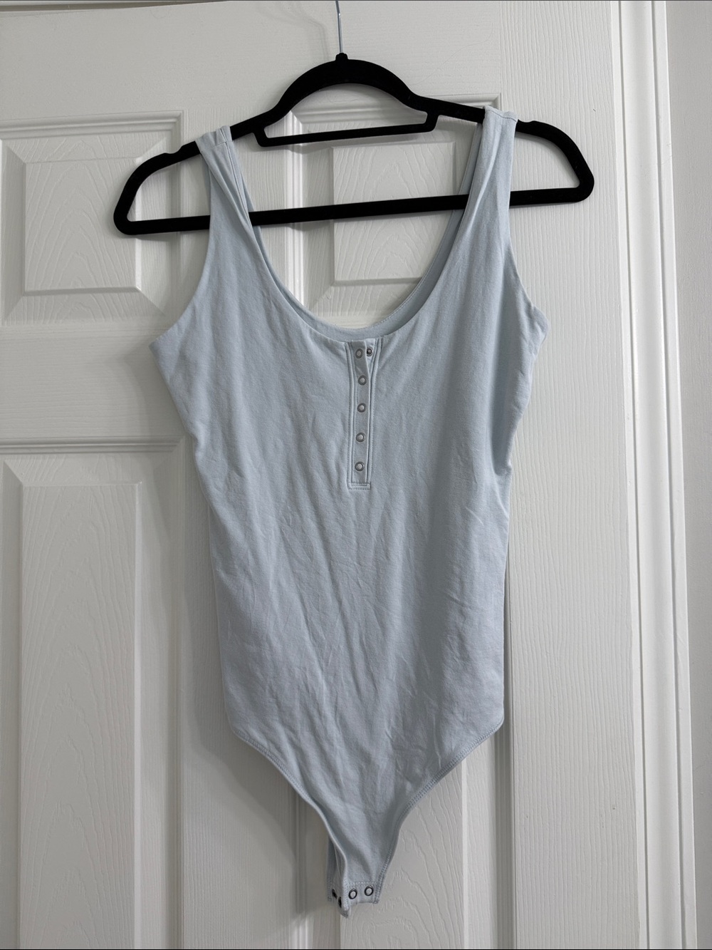 Abercrombie & Fitch Light Blue Scoop Neck Bodysuit